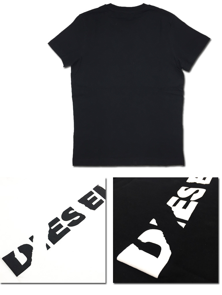 5周年記念イベントが DIESEL ディーゼル メンズ ボックスロゴ Tシャツ 半袖<BR>T-DIEGO-QA カットソー クルーネック <br>白  黒 ホワイト ブラック かっこいい<BR>DIESEL TEE<BR>