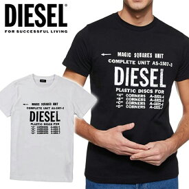 ディーゼル DIESEL メンズ 半袖Tシャツ トップスT-DIEGO-B6白 ホワイト ブラック 黒 シンプル 定番丸首 クルーネック DIESEL TEE