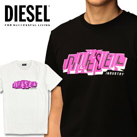 ディーゼル DIESEL メンズ Tシャツ 半袖 トップスT-DIEGOS-E32ブラック 黒 ホワイト　白　シンプル 定番カットソー　TEE