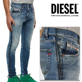 DIESEL ディーゼル メンズ パンツ ボトムス インディゴ デニムD-STRUKT-SP11-009GE SLIM長ズボン　ストレッチパンツ スリムパンツ ラインパンツ