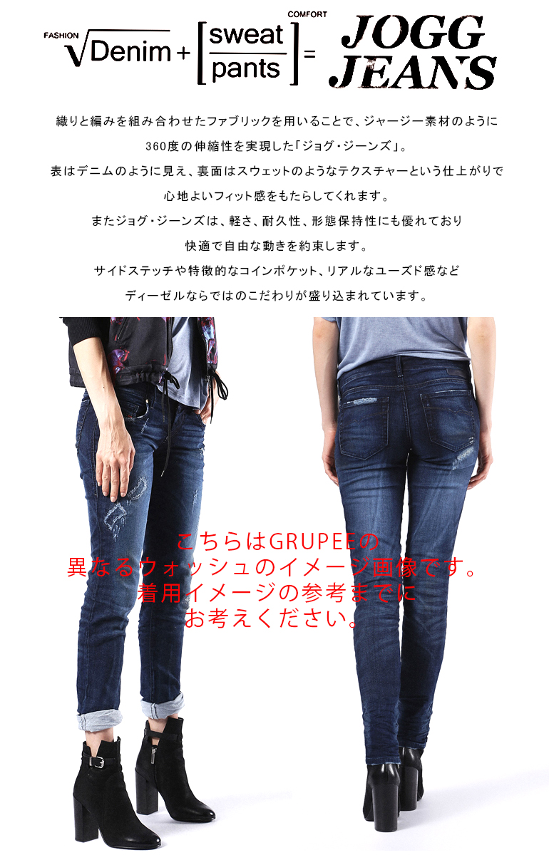 楽天市場】DIESEL ディーゼル レディースGRUPEE-NE-R R70R6 Jogg Jeans