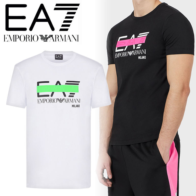 EMPORIO ARMANI エンポリオアルマーニ EA7 メンズ Tシャツ3KPT32 PJ7CZ クルーネック 半袖 蛍光 ロゴ |  インポートショップ　BEARE