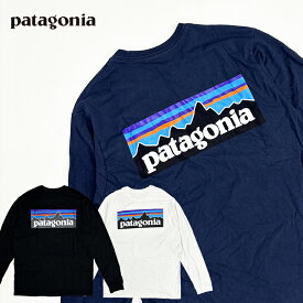 パタゴニア PATAGONIA メンズ 長袖　Tシャツ38518 メンズ・ロングスリーブ・P-6ロゴ・レスポンシビリティー胸ロゴ　バックロゴ　 ロングTシャツ ロンT 長袖 アウトドア