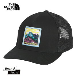 ノースフェイス THE NORTH FACE キャップ ユニセックス メンズ レディース TRUCKEE TRUCKER NF0A55IQ トラッキートラッカーキャップ アウトドア アーバン タウン ブラック 刺繍 パッチ 通気 ロゴ 【サイズ交換1回無料】