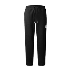 メンズ THE NORTH FACE ノースフェイス ボトムス ジョガー パンツ リブ無し リラックスウェア 黒 ブラック グレー M BRUSHED JOGGER PANT ズボン ジッパー ポケット