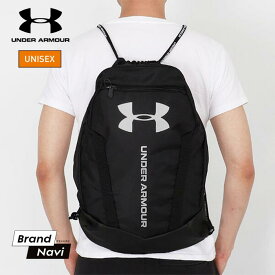 メンズ レディース アンダーアーマー バッグ UNDER ARMOUR アンディナイアブル 25リットル バックパック リュックサック ナップサック 撥水 紐 ドローストリング 25L ブラック 黒 1369220