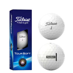 タイトリスト Titleist ゴルフボール ホワイト イエロー 黄色 白 1スリーブ 3球入り TOUR SOFT ツアーソフト 目立つ 発見しやすい スピンコントロール性能