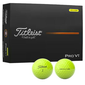 ゴルフ タイトリスト Titleist ゴルフボール プロV1 1ダース 12球入り 白 ホワイト ショット 2025年モデル 黄色 イエロー 目立つ 見つけやすい 低スピン PRO V1 T2029S