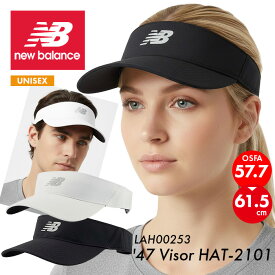 【スーパーSALE価格】 ニューバランス サンバイザー メンズ ゴルフ バイザー 黒 ブラック 白 ホワイト スポーツ ランニング 誕プレ 47サンバイザー LAH00253 47 Visor HAT-2101 ユニセックス