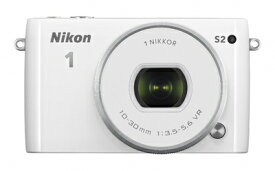【中古】 Nikon ミラーレス一眼 Nikon1 S2 標準パワーズームレンズキット ホワイト S2PLKWH