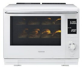 【中古】 東芝(TOSHIBA) 過熱水蒸気オーブンレンジ 石窯ドーム 30L 300℃ 2段調理 ER-XD3000(W) グランホワイト フラットテーブル