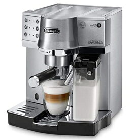 【中古】 デロンギ(DeLonghi)エスプレッソ・カプチーノメーカー ミルク泡立て自動 EC860M シルバー×ブラック 4カップ以下