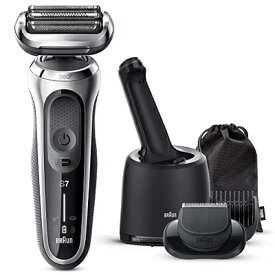 【中古】 ブラウン シリーズ7 71-S7501cc-V 電気シェーバー 洗浄機付きモデル ヒゲトリマー 防水設計 充電式 コードレス ディープキャッチ網刃 シルバー 【/最大5年メーカー】