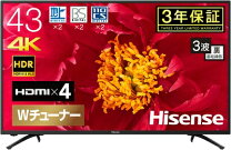 楽天市場】ハイセンス 4k 43の通販
