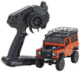 【中古】京商 ラジオコントロール 電動 クローリングカー ミニッツ4×4シリーズ レディセット ランドローバー ディフェンダー 90 アドベンチャー フェニックスオレンジ/サントリーニブラック 32531MO