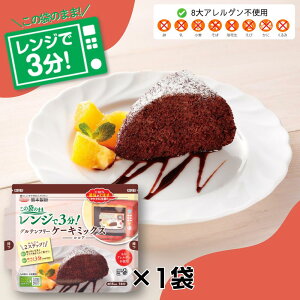 グルテンフリー ケーキミックス ココア 80g 米粉 九州産 パンケーキ ケーキ スイーツ お菓子 アレルギー GLUTENFREE アレルゲン不使用 アレルギー 小麦アレルギー 卵アレルギー 電子レンジ 使い