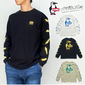 ＼超得クーポン&P5倍／【2025秋冬新作】【ゆうパケット1点まで送料無料】CHUMS チャムス かせきさいだぁ コラボ 長袖Tシャツ 袖プリント ロンT アウトドア キャンプ カジュアル メンズ レディース おしゃれ USAコットン100％ CH01-2636