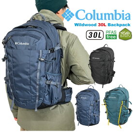 ★祝5周年★P5倍!5%OFFクーポン!!【2024春夏新作】Columbia コロンビア ワイルドウッド 30L バックパック リュックサック アウトドア 登山 ハイキング トレッキング キャンプ フェス 釣り 旅行 レインカバー付き メンズ レディース 撥水 防汚 PU8657 ラッピング不可