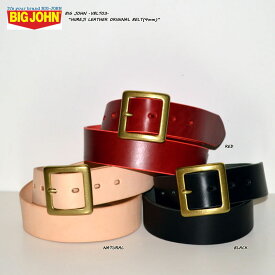 BIG JOHN ビッグジョン"VBLT03"HIMEJI LEATHER ORIGINAL BELT (4mm厚)姫路レザーオリジナルベルト(4mm厚)[ベルト]