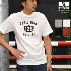 WAREHOUSE ウエアハウス"4601 PARIS HIGH""プリント S/STee Tシャツ[S/STee]