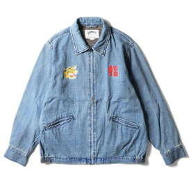 【セール57%OFF】 Houston ヒューストン デニムベトナムジャケット メンズ 刺繍 スカジャン ベトジャン ミリタリー 虎 福 手振り風 サイゴン 地図 アメカジ カジュアル ヴィンテージ 51479