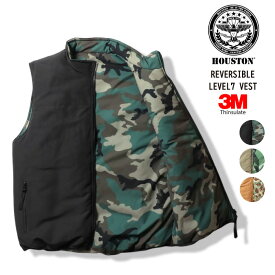 ＼決算セール！／【SALE★65%OFF】HOUSTON ヒューストン リバーシブルレベル7ベスト ダウンベスト シンサレート 暖かい カジュアル アメカジ メンズ レディース アウター 中綿 51438