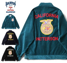 【セール20%OFF】 Houston ヒューストン コットン別珍 FFAジャケット スーベニア アウター ジャンパー ブルゾン 長袖 ワッペン 刺繍 綿100％ ベロア アメカジ ミリタリー ヴィンテージ ワーク カジュアル メンズ レディース おしゃれ かっこいい 大きいサイズ 51509