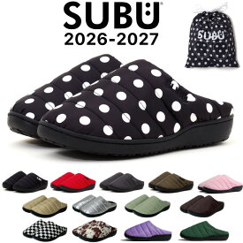 SUBU スブ 中綿サンダル 専用バッグ付属 防寒 撥水 防汚 内起毛 4層インソール ルームシューズ アウトドア オフィス フライト キャンプ 車中泊 買い物 カモフラ ドット メンズ レディース SB