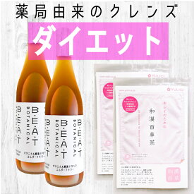 ＼20％オフ／本気でダイエットしたいときに！酵素ドリンク＆漢方茶セット【送料無料】☆本格酵素☆　BEATゼロ & 和漢百草茶　各2個セット　☆超クレンズセット☆　本気でダイエットしたいときに　酵素ドリンク＋ノンカフェイン　ダイエット茶
