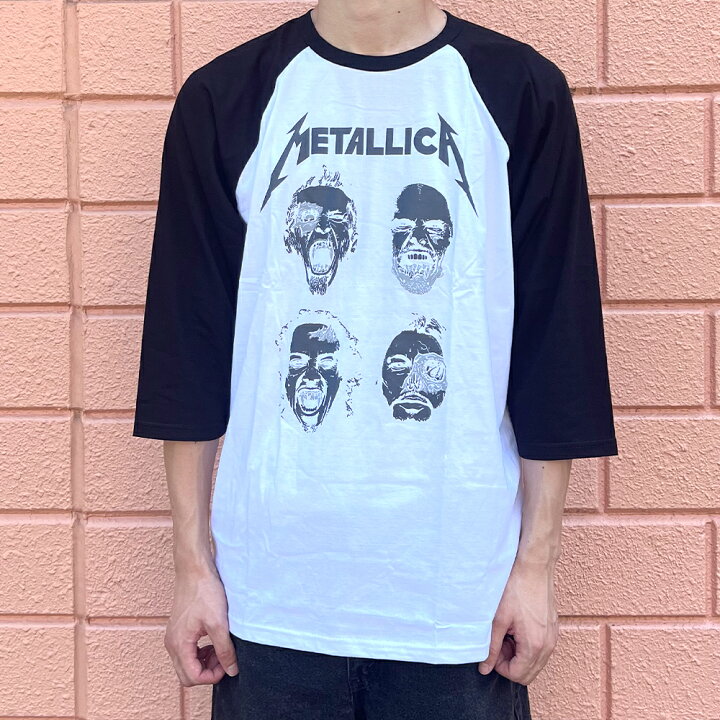 楽天市場】メタリカ ラグラン Tシャツ 7分袖 メンズ レディース ロンt 