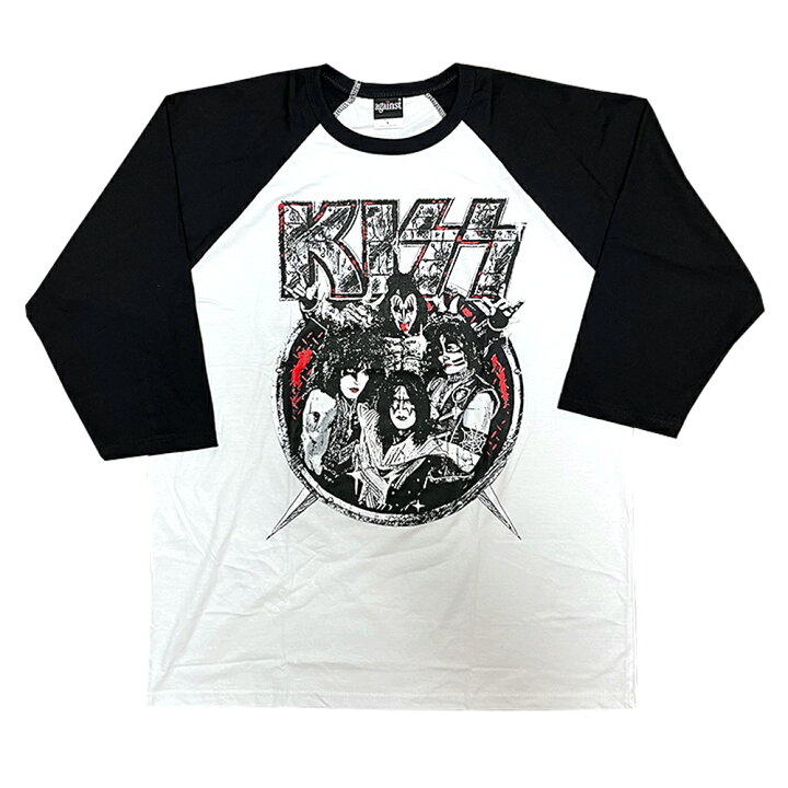 楽天市場】KISS ラグラン Tシャツ 7分袖 メンズ レディース ロンt 