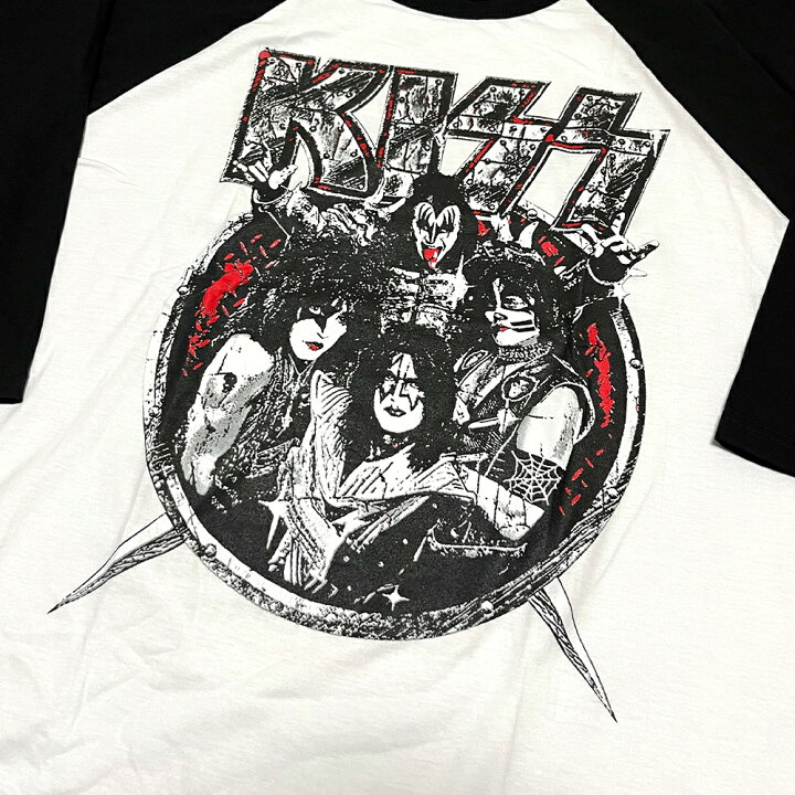 楽天市場】KISS ラグラン Tシャツ 7分袖 メンズ レディース ロンt 