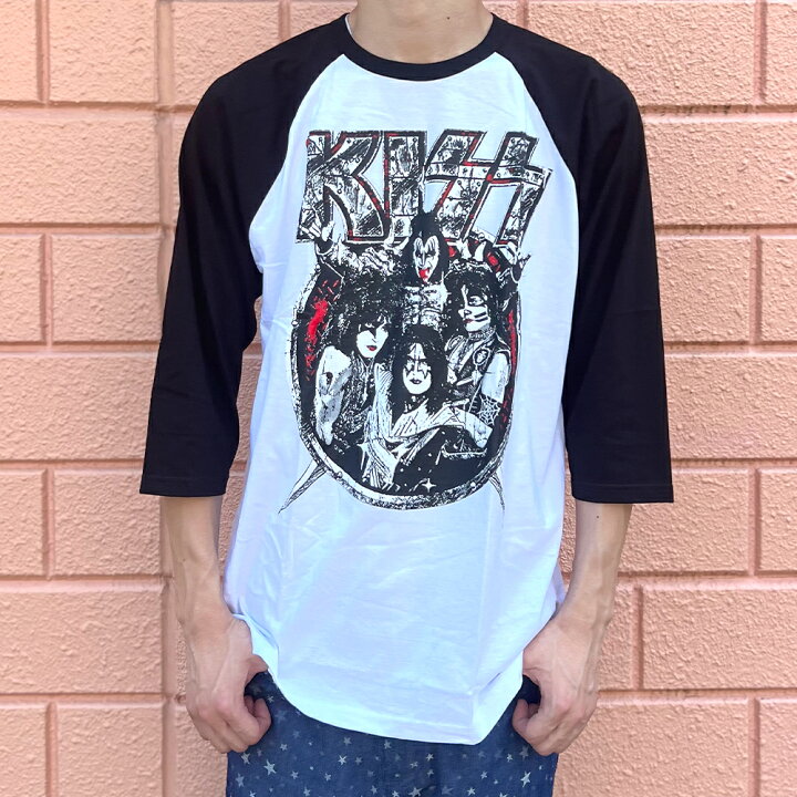 楽天市場】KISS ラグラン Tシャツ 7分袖 メンズ レディース ロンt 