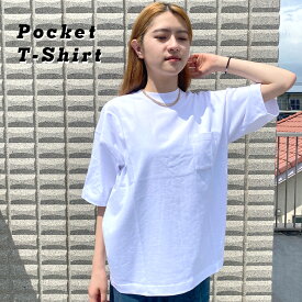 Tシャツ ポケット付き ビッグシルエット ビッグサイズ ワイドシルエット 半袖 ホワイト ブラック レディース ビッグT ビッグTシャツ ワイドTシャツ 大きいサイズ BIG T ティーシャツ シンプル ポケットT ポケT ストリート 春服 夏服 秋服 冬服