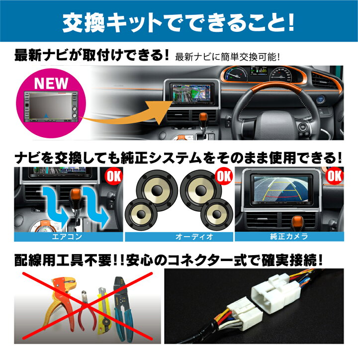 楽天市場】ナビ取替えキット トヨタ純正ディスプレイオーディオ専用 