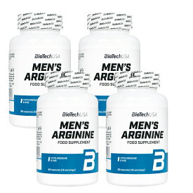 【海外通販・正規品・日時指定不可】【男性用】メンズアルギニン 90錠 4本 BioTechUSA Men's Arginine：国際郵便書留発送