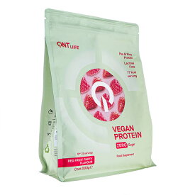 QNT ビーガンプロテイン・レッドフルーツパーティー 25回分 500g 1袋　植物プロテイン ベジタリアン ヴィーガン ヤマト国際便発送 海外通販 正規品 日時指定不可