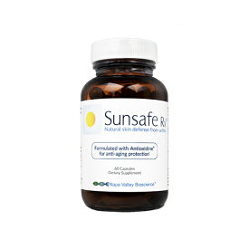 【海外通販・正規品・日時指定不可】サンセーフRx 1瓶60錠　(SunsafeRx)：国際郵便書留発送