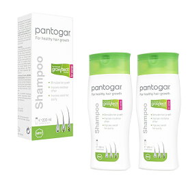 【海外通販・正規品・日時指定不可】パントガール　フォーヘルシーヘアグロースシャンプー 女性用 200ml 2本Pantogar For Healthy Hair Growth Shampoo For Women：ヤマト国際便発送
