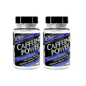 【海外通販・正規品・日時指定不可】2本セット カフェインパワー200mg 100錠 CaffeinePower：国際書留郵便発送