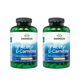 【海外通販・正規品・日時指定不可】アセチルL-カルニチン500mg 240錠 2本　Swanson　スワンソン：ヤマト国際便発送