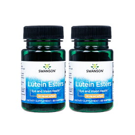 【海外通販・正規品・日時指定不可】スワンソン　ルテインエステル 20mg 60錠 2本セット　Swanson　Lutein Esters：国際郵便書留発送