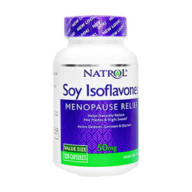 【海外通販・正規品・日時指定不可】ソイイソフラボン50mg120錠　1本　Natrol　ナトロールSoy Isoflavones：国際郵便書留発送