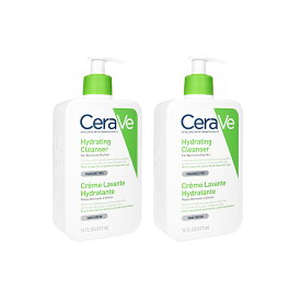 【海外通販・正規品・日時指定不可】セラヴィ ハイドレーティングクレンザー 473ml 2本 CeraVe Hydrating Cleanser クレンジング 保湿 低刺激 ボディ・フェイス用：ヤマト国際便発送