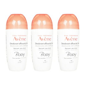 【海外通販・正規品・日時指定不可】3本 アベンヌ デオドラント24h 50ml Avene Deodorant 24h (Body) 敏感肌用：国際書留郵便発送