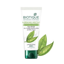 モーニングネクターモイスチュライズ&ナリッシュフェイスウォッシュ 100ml 1本 Morning Nectar Moisturize & Nourish Face Wash バイオティーク BIOTIQUE植物成分 アーユルヴェーダ洗顔料 国際郵便発送 海外通販 正規品 日時指定不可