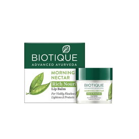モーニングネクターリッチナリッシュリップバーム 15g 1個 Morning Nectar Rich Nourish Lip Balm バイオティーク BIOTIQUE アーユルヴェーダ 国際郵便発送 海外通販 正規品 日時指定不可