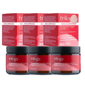 【海外通販・正規品・日時指定不可】トリロジー　ロザピンナイトクリーム60ml 3本≪Trilogy　夜用保湿クリーム≫：国際郵便書留発送