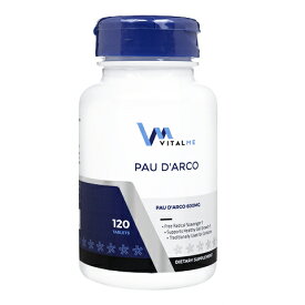 【海外通販・正規品・日時指定不可】バイタルミー　パウダルコ600mg120錠　1本VitalMe Pau d'Arco：国際郵便書留発送