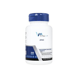 【海外通販・正規品・日時指定不可】(VitalMe/バイタルミー)ジンク50mg250錠≪亜鉛補給サプリメント≫：国際郵便書留発送